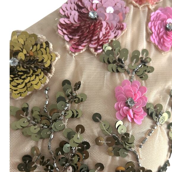 Mac Duggal 10903 One Shoulder Floral Sequin Dress 4 - Picture 8 of 10